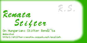 renata stifter business card